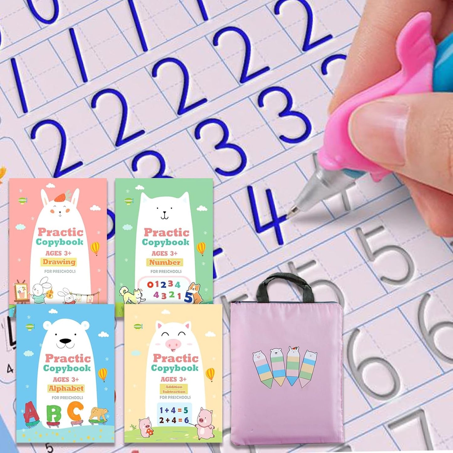 Magic Practice Copybook - For Kids (Set of 4)
