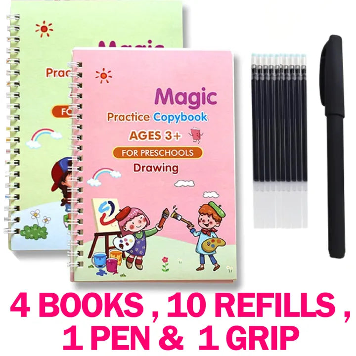 Magic Practice Copybook - For Kids (Set of 4)
