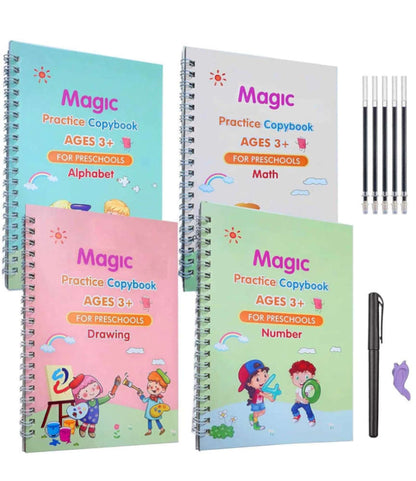 Magic Practice Copybook - For Kids (Set of 4)